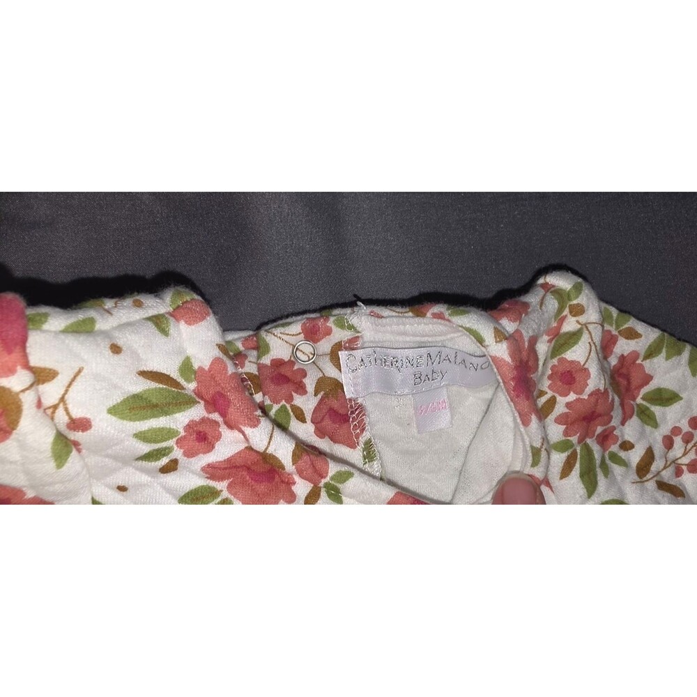 Chatherine Malandrino Baby Girl 3-6 Months Quilted Dress Pink Floral White - Picture 3 of 3